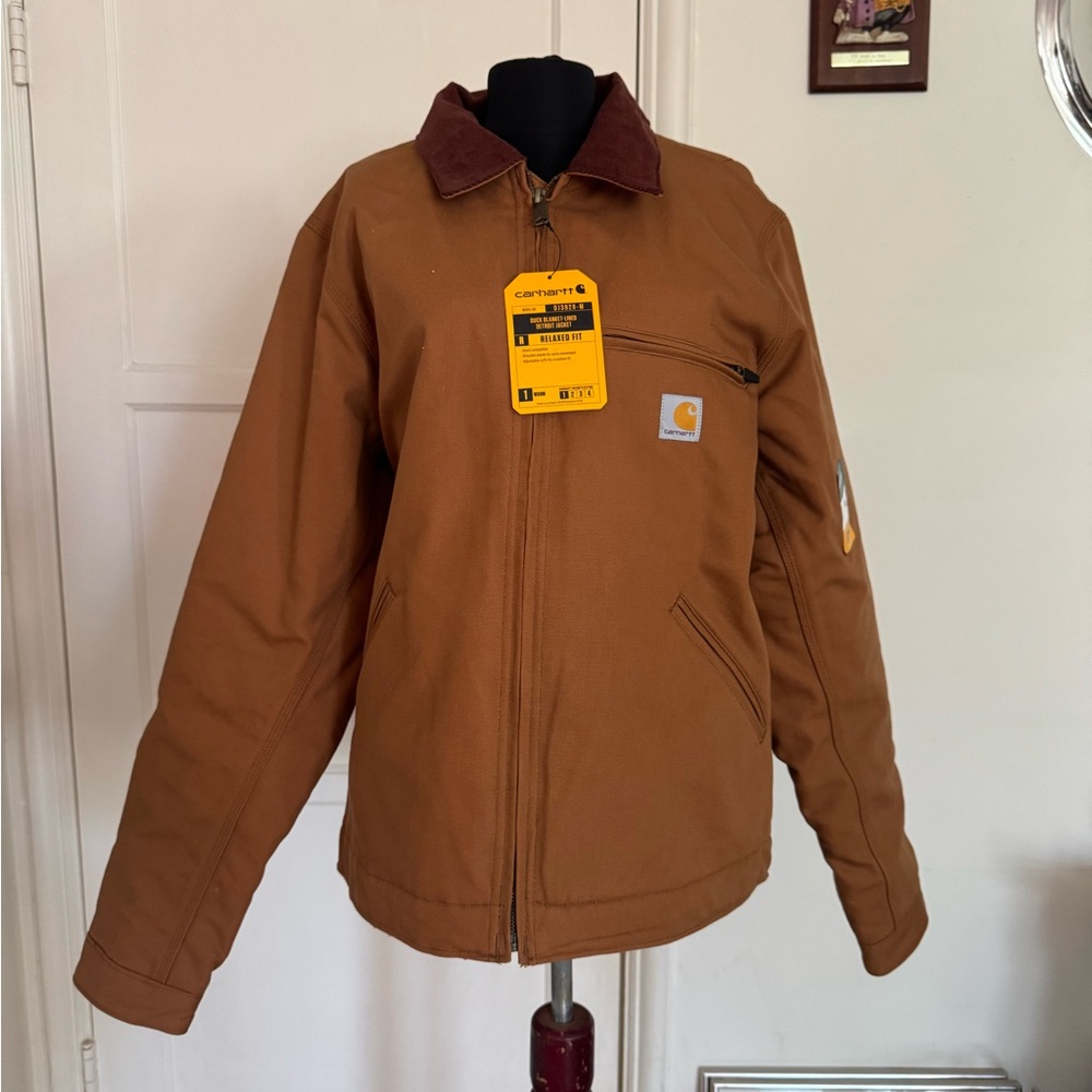 Carhartt Brown Performance Jacket with Corduroy Collar